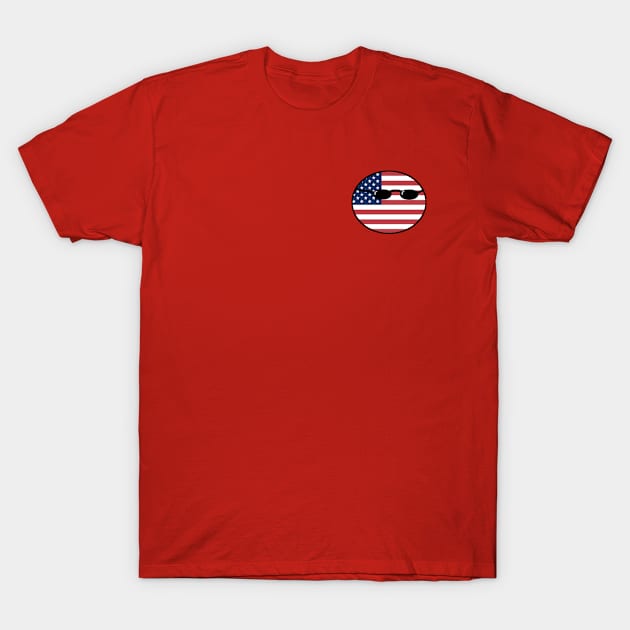 Polandball - USA T-Shirt by getheboss
